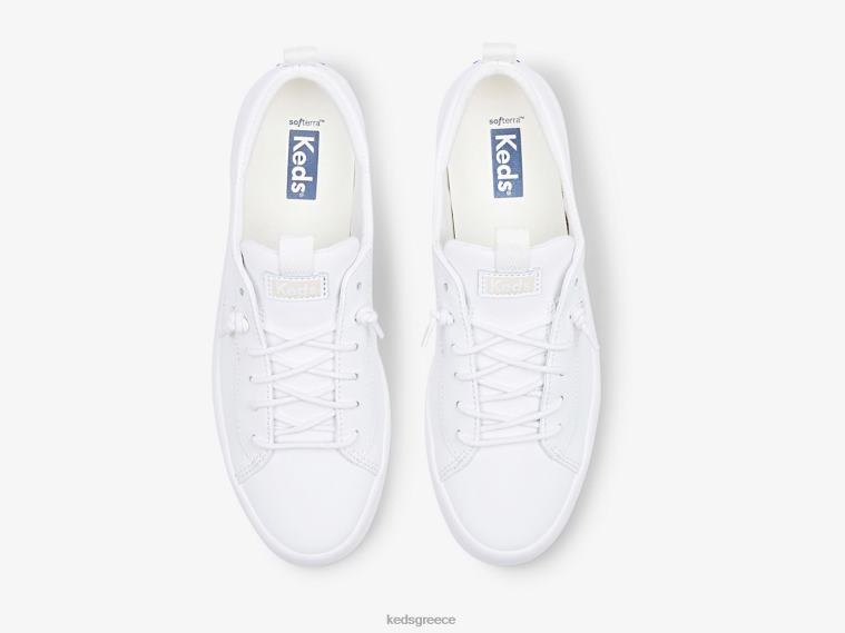 γρ Keds γυναίκες δερμάτινο sneaker kickback άσπρο 26TJX31 είδη υπόδησης