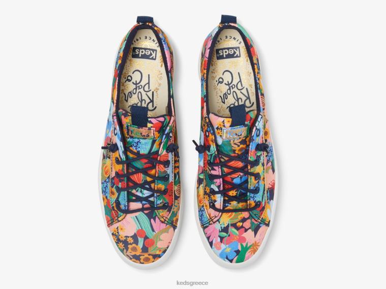 γρ Keds x Rifle Paper Co. γυναίκες μίζες σικελία ναυτικό πολυ 26TJX22 είδη υπόδησης