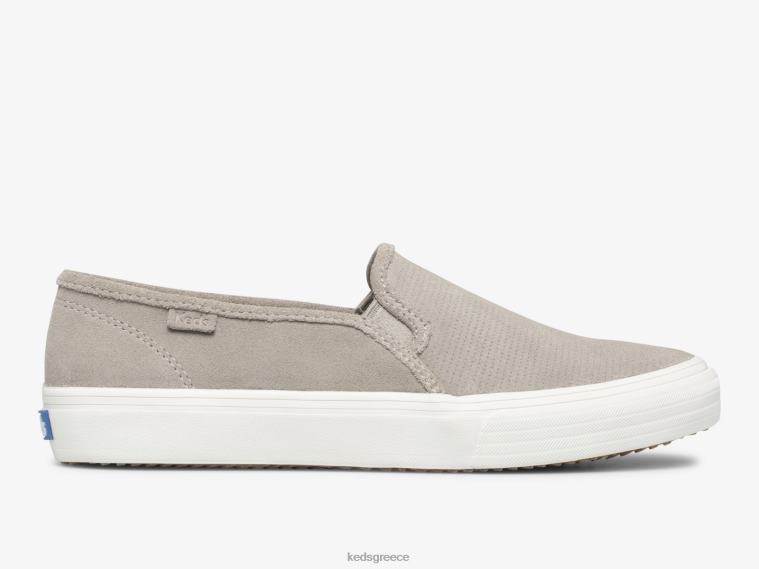 γρ Keds γυναίκες διώροφο perf suede slip σε sneaker γκρί 26TJX44 είδη υπόδησης