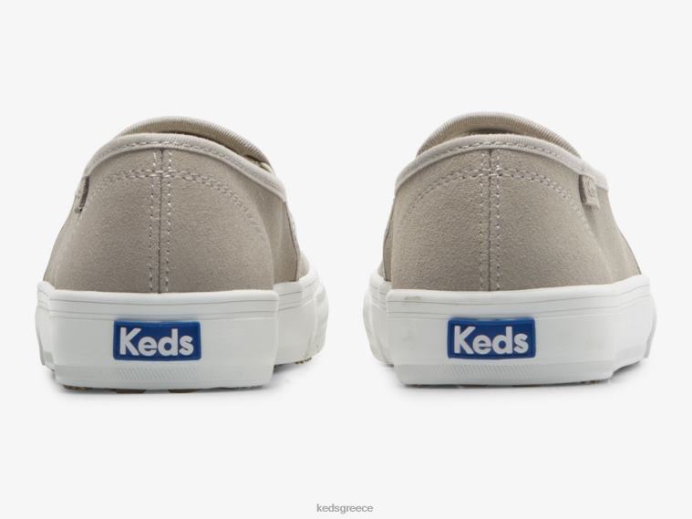 γρ Keds γυναίκες διώροφο perf suede slip σε sneaker γκρί 26TJX68 είδη υπόδησης