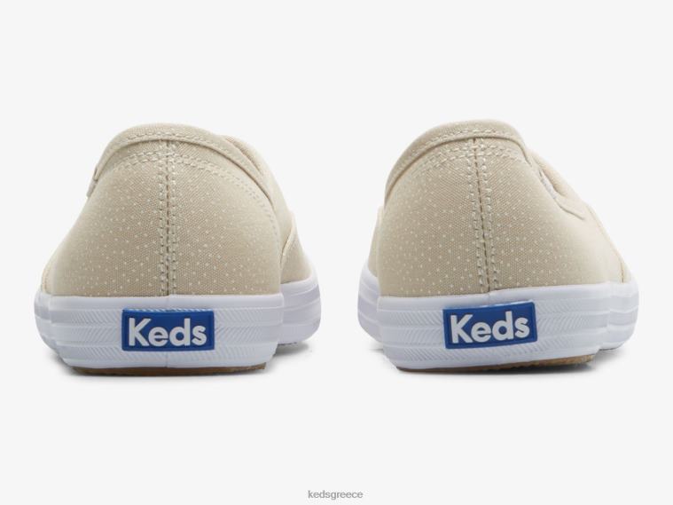 γρ Keds γυναίκες το slip εκτύπωσης mini dots σε sneaker μαύρισμα λευκό 26TJX9 είδη υπόδησης