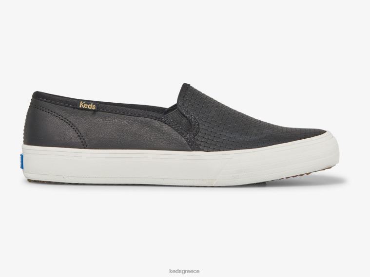 γρ Keds γυναίκες διώροφο ανάγλυφο δερμάτινο slip σε sneaker μαύρος 26TJX24 είδη υπόδησης