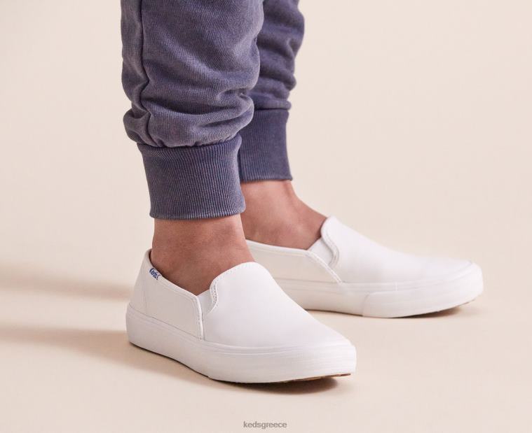 γρ Keds γυναίκες διώροφο δερμάτινο slip σε sneaker άσπρο 26TJX28 είδη υπόδησης