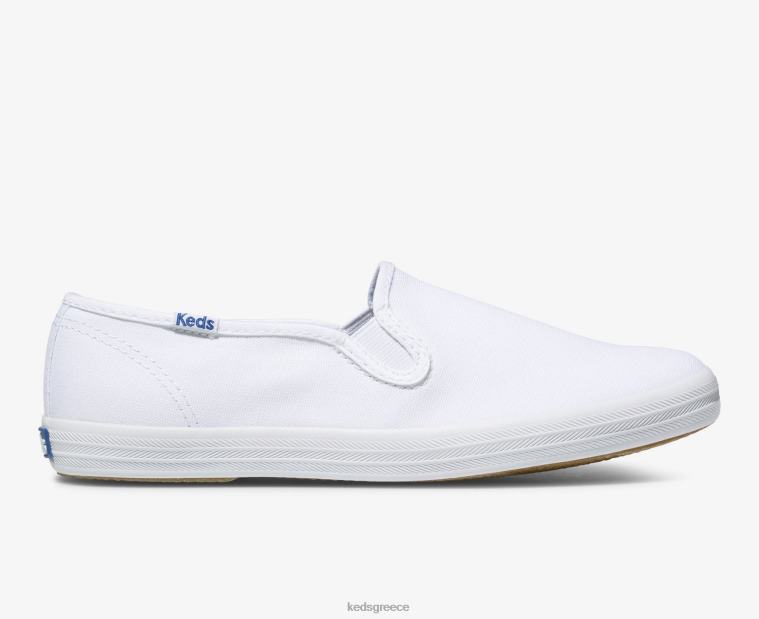 γρ Keds γυναίκες πρωταθλητής slip καμβά σε sneaker άσπρο 26TJX38 είδη υπόδησης