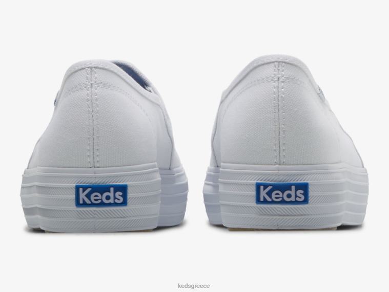 γρ Keds γυναίκες τριπλό καμβά slip σε sneaker άσπρο 26TJX40 είδη υπόδησης