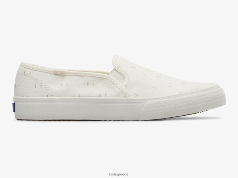 γρ Keds γυναίκες διώροφο υφασμάτινο slip σε sneaker από λευκό χρυσό 26TJX70 είδη υπόδησης