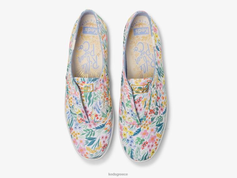 γρ Keds x Rifle Paper Co. γυναίκες Chillax lea slip σε sneaker λευκό πολυ 26TJX20 είδη υπόδησης