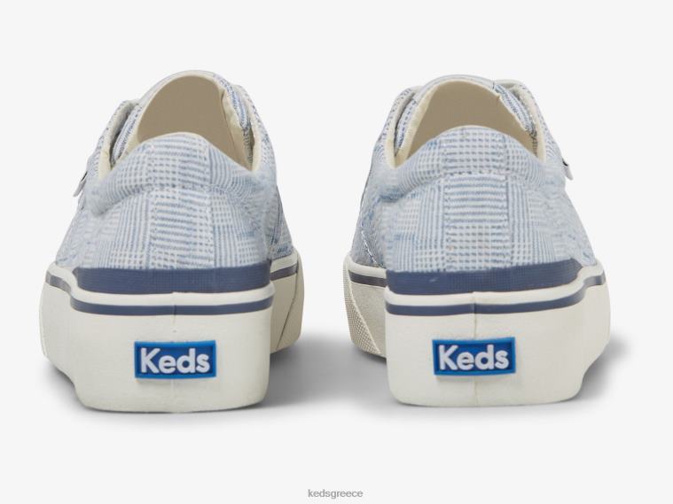 γρ Keds γυναίκες Jump kick duo καμβά crosshatch αθλητικά παπούτσια μπλε 26TJX157 είδη υπόδησης