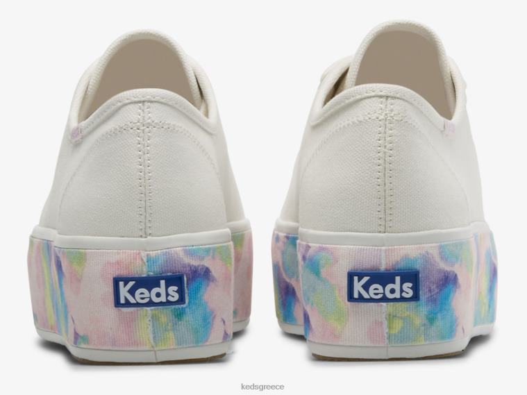 γρ Keds γυναίκες τριπλό αφηρημένο floral sneaker λευκό πολυ 26TJX172 είδη υπόδησης