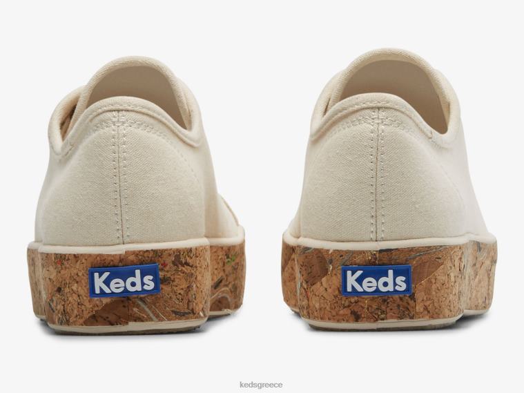 γρ Keds γυναίκες Τριπλό λάκτισμα από φελλό foxing sneaker φυσικός 26TJX166 είδη υπόδησης