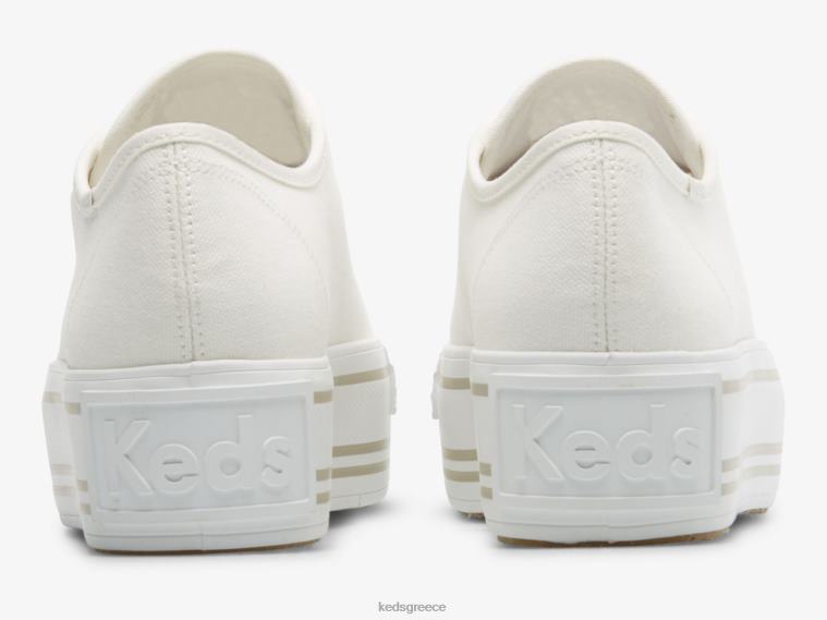 γρ Keds γυναίκες τριπλό πάτσγουορκ foxing sneaker άσπρο 26TJX191 είδη υπόδησης