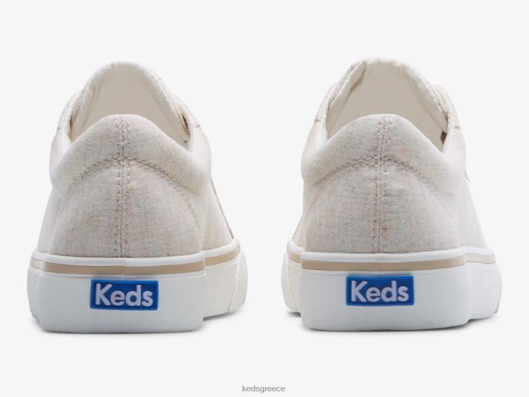 γρ Keds γυναίκες jump kick λινό fleck sneaker πλιγούρι βρώμης 26TJX204 είδη υπόδησης