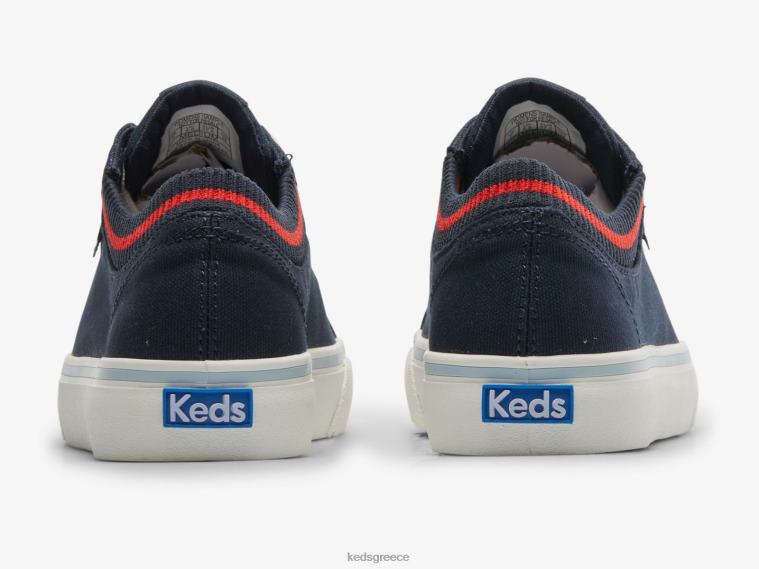 γρ Keds γυναίκες αθλητικό παπούτσι με γιακά με πλεκτό jump kick rib ναυτικό κόκκινο 26TJX194 είδη υπόδησης