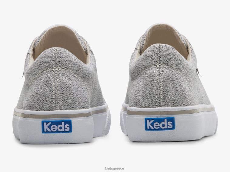 γρ Keds γυναίκες jump kick υφασμάτινο γραμμικό στατικό sneaker γκρί 26TJX205 είδη υπόδησης