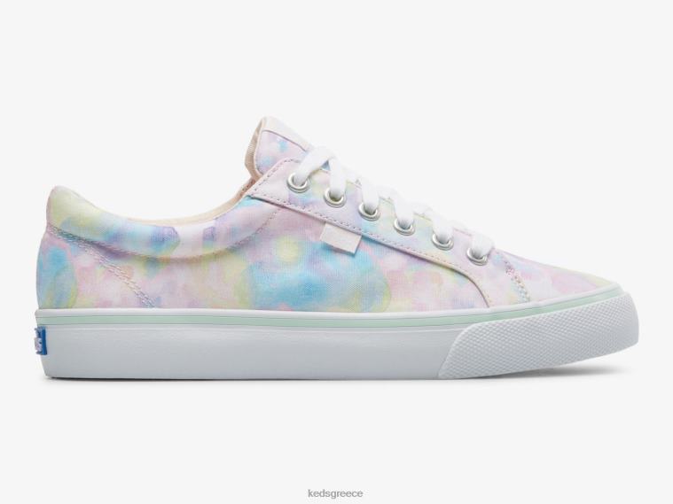 γρ Keds γυναίκες άλμα kick καμβά αφηρημένη floral στάμπα πάνινα παπούτσια ροζ 26TJX169 είδη υπόδησης