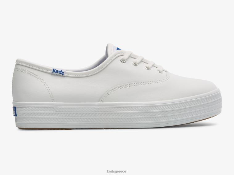 γρ Keds γυναίκες το δερμάτινο sneaker πλατφόρμας άσπρο 26TJX101 είδη υπόδησης