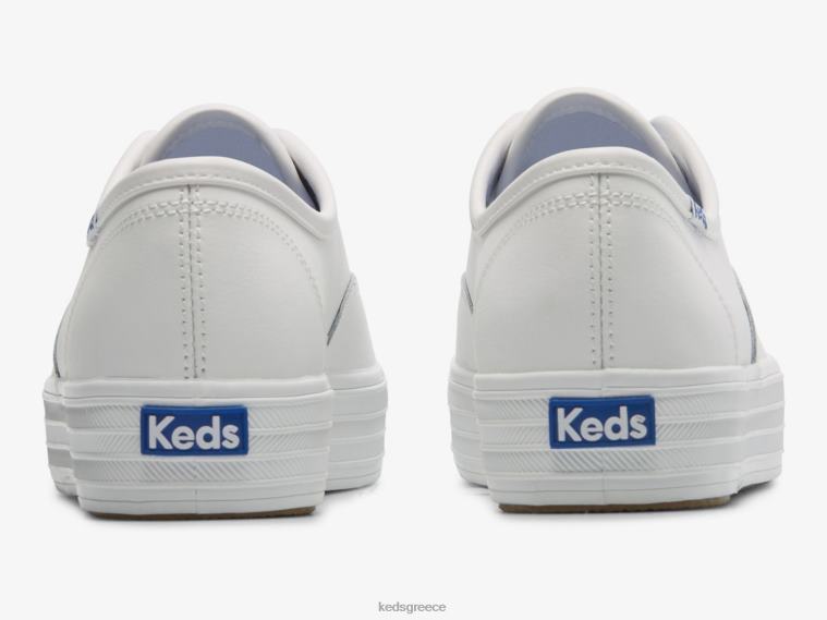 γρ Keds γυναίκες το δερμάτινο sneaker πλατφόρμας άσπρο 26TJX101 είδη υπόδησης