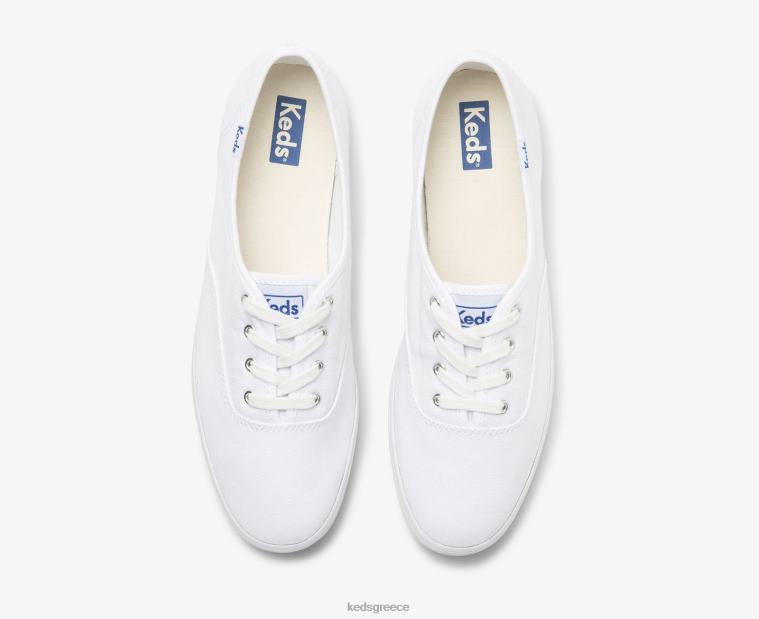 γρ Keds γυναίκες πρωταθλητής κατόρθωμα. sneaker από οργανικό βαμβάκι άσπρο 26TJX108 είδη υπόδησης