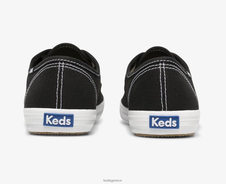 γρ Keds γυναίκες πρωταθλητής κατόρθωμα. sneaker από οργανικό βαμβάκι μαύρος 26TJX109 είδη υπόδησης