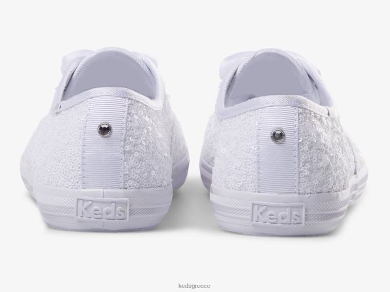 γρ Keds γυναίκες sneaker με παγιέτες πρωταθλήματος άσπρο 26TJX178 είδη υπόδησης