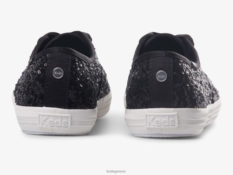 γρ Keds γυναίκες sneaker γιορτής πρωταθλήματος παγιέτες μαύρος 26TJX187 είδη υπόδησης