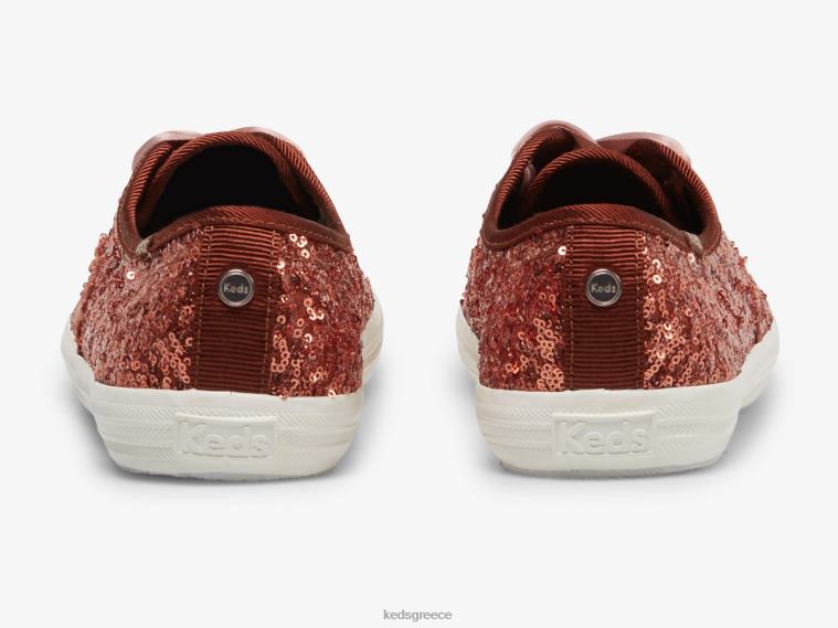 γρ Keds γυναίκες sneaker γιορτής πρωταθλήματος παγιέτες καμένη σιένα 26TJX188 είδη υπόδησης