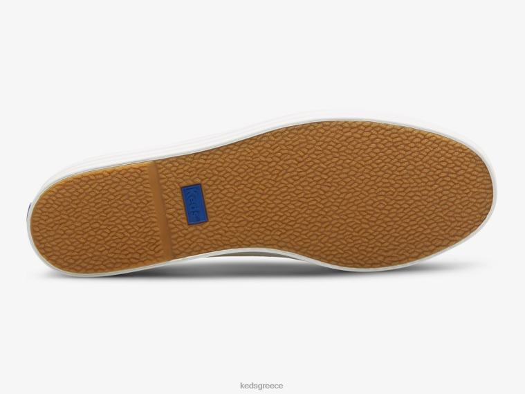 γρ Keds γυναίκες τριπλό μεταλλικό υφαντό sneaker φυσικός χρυσός 26TJX189 είδη υπόδησης