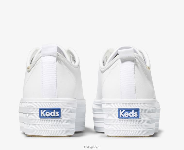 γρ Keds γυναίκες τριπλό δερμάτινο sneaker άσπρο 26TJX90 είδη υπόδησης