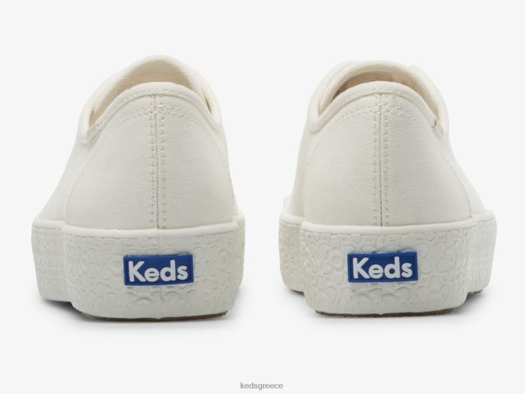 γρ Keds γυναίκες sneaker τριπλό λάκτισμα καμβάς ανάγλυφο foxing Χιονάτη 26TJX171 είδη υπόδησης