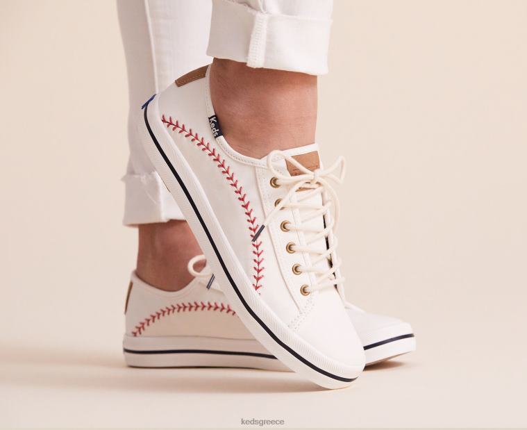 γρ Keds γυναίκες sneaker σημαία kickstart εκρού καμβάς 26TJX131 είδη υπόδησης