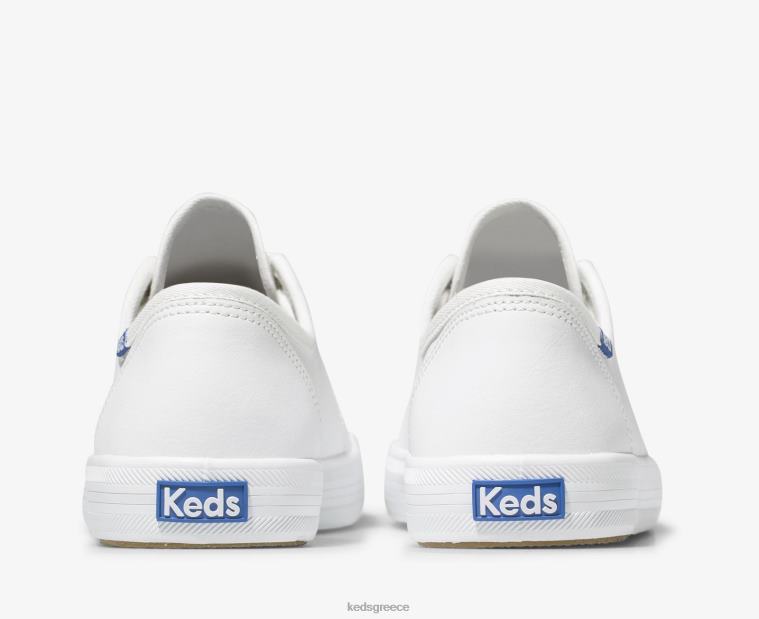 γρ Keds γυναίκες δερμάτινο sneaker kickstart λευκό/μπλε 26TJX91 είδη υπόδησης