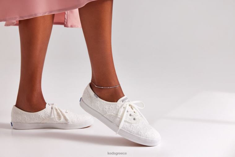 γρ Keds γυναίκες πρωταθλητής starburst eyelet sneaker άσπρο 26TJX153 είδη υπόδησης