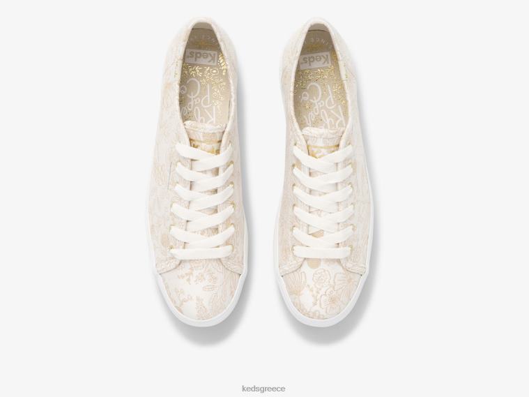 γρ Keds x Rifle Paper Co. γυναίκες τριπλό kick colette jacquard sneaker ελεφαντόδοντο 26TJX130 είδη υπόδησης