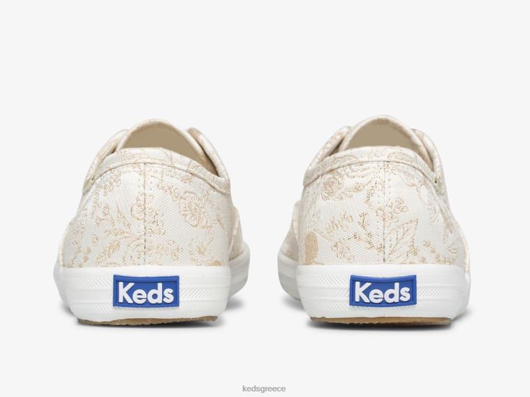 γρ Keds x Rifle Paper Co. γυναίκες πρωταθλητικο ζακαρ sneaker colette ελεφαντόδοντο 26TJX129 είδη υπόδησης