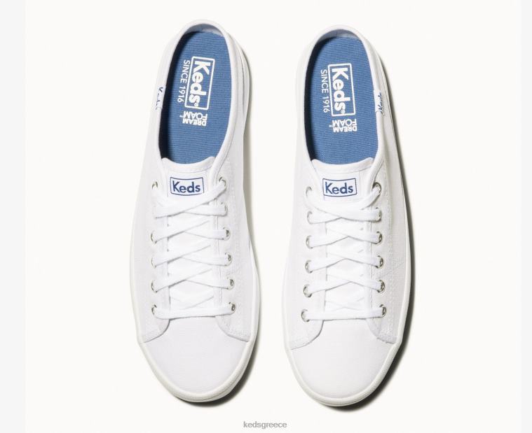 γρ Keds γυναίκες kickstart mule καμβάς slip σε sneaker άσπρο 26TJX11 είδη υπόδησης