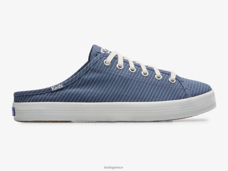 γρ Keds γυναίκες kickstart mule ρίγες καμβάς σε sneaker μπλε 26TJX45 είδη υπόδησης