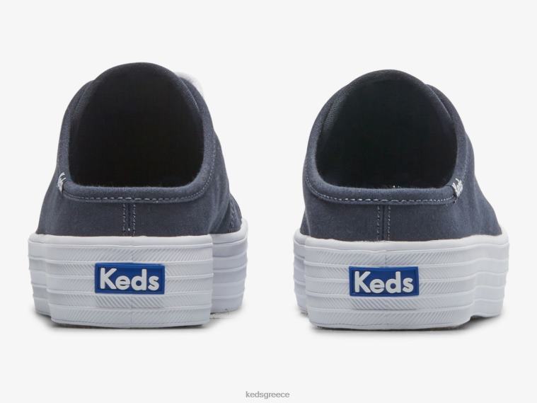 γρ Keds γυναίκες τριπλό λάκτισμα mule καμβάς slip σε sneaker ΠΟΛΕΜΙΚΟ ΝΑΥΤΙΚΟ 26TJX49 είδη υπόδησης