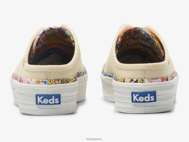 γρ Keds x Rifle Paper Co. γυναίκες kickstart mule raffia φυσικός 26TJX54 είδη υπόδησης