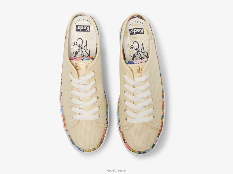 γρ Keds x Rifle Paper Co. γυναίκες kickstart mule raffia φυσικός 26TJX54 είδη υπόδησης