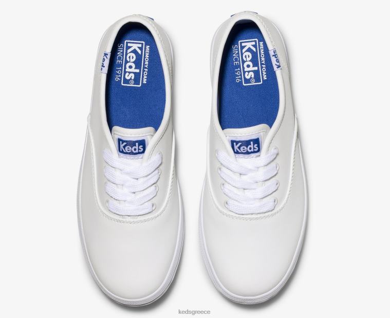 γρ Keds μεγάλο παιδί πρωτάθλημα cvo sneaker δέρμα λευκό δέρμα 26TJX229 είδη υπόδησης