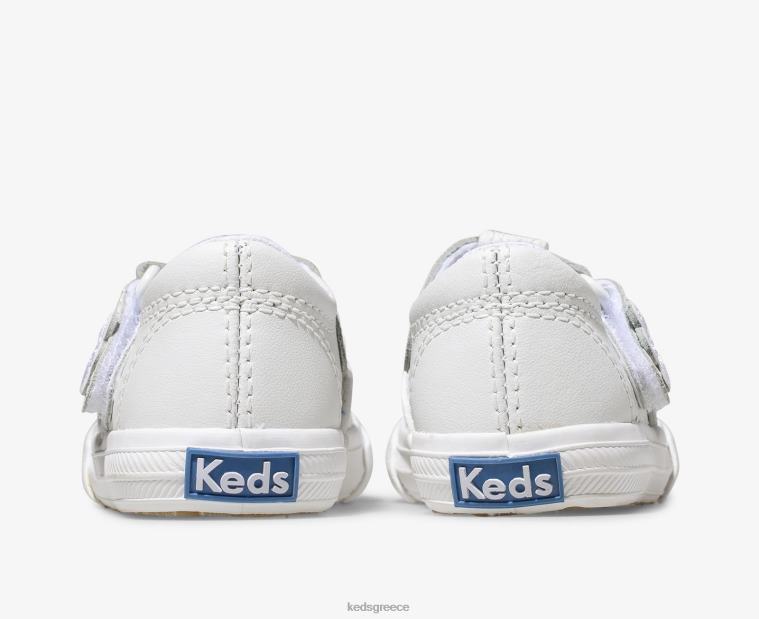 γρ Keds μεγάλο παιδί Δερμάτινο sneaker με λουράκι δάφνης μαλακός 26TJX237 είδη υπόδησης