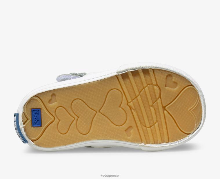 γρ Keds μεγάλο παιδί Δερμάτινο sneaker με λουράκι δάφνης μαλακός 26TJX237 είδη υπόδησης